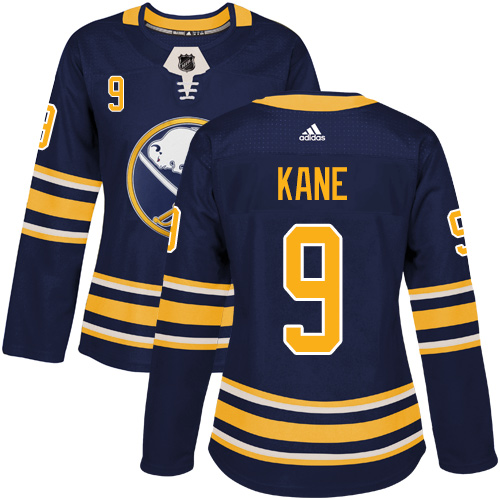 Adidas Sabres #9 Evander Kane Navy Blue Home Authentic Women's Stitched NHL Jersey - Click Image to Close